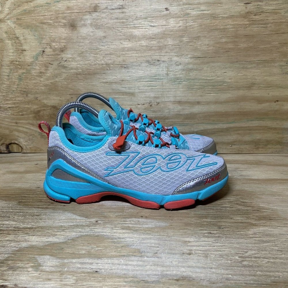 FLASH SALE Zoot Ultra TT 5.0 Running Shoes Women’s Size 6.5 White Blue Athletic